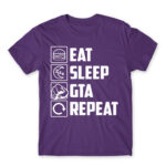 Eat, sleep, GTA, repeat Dark Purple Men's T-shirt