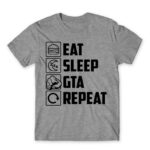 Eat, sleep, GTA, repeat Grey Melange Men's T-shirt