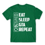 Eat, sleep, GTA, repeat Kelly Green Men's T-shirt