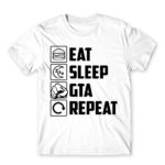 Eat, sleep, GTA, repeat White Men's Tee