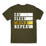 Eat, sleep, League, repeat Army Men's T-shirt for Gaming, League Of Legends