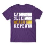 Eat, sleep, League, repeat Dark Purple Men's Tee for Gaming, League Of Legends