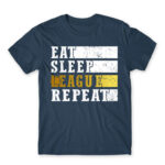 Eat, sleep, League, repeat Denim Men's T-shirt for Gaming, League Of Legends