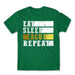 Eat, sleep, League, repeat Kelly Green Men's Tee for Gaming, League Of Legends