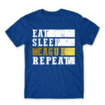 Eat, sleep, League, repeat Royal Blue Men's Tee for Gaming, League Of Legends