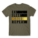 Eat, sleep, League, repeat Zinc Men's Tee for Gaming, League Of Legends