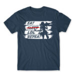 Eat Sleep LoL Repeat Denim Men's T-shirt for Gaming, League Of Legends