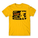 Eat Sleep LoL Repeat Gold Men's Tee for Gaming, League Of Legends