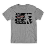 Eat Sleep LoL Repeat Grey Melange Men's T-shirt for Gaming, League Of Legends