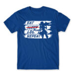 Eat Sleep LoL Repeat Royal Blue Men's Tee for Gaming, League Of Legends