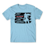Eat Sleep LoL Repeat Sky Blue Men's Tee for Gaming, League Of Legends