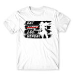 Eat Sleep LoL Repeat White Men's Tee for Gaming, League Of Legends