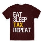 Eat sleep tax Burgundy Men's Tee for Accountant, Work