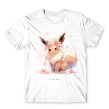 Eevee – Botanical White Men's T-shirt for Anime, Pokemon