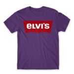 Elvi’s Dark Purple Men's Tee for Brand Parody, Funny