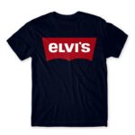 Elvi’s Navy Men's Tee for Brand Parody, Funny