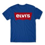 Elvi’s Royal Blue Men's Tee for Brand Parody, Funny
