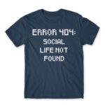 Error 404 Denim Men's T-shirt for Antisocial, Funny