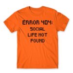 Error 404 Orange Men's Tee for Antisocial, Funny