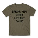 Error 404 Zinc Men's T-shirt for Antisocial, Funny
