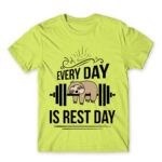 Every day is a rest day Apple Green Men's T-shirt for Funny, Laziness