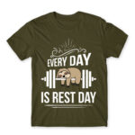 Every day is a rest day Army Men's Tee for Funny, Laziness