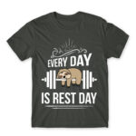Every day is a rest day Dark Grey Men's T-shirt for Funny, Laziness
