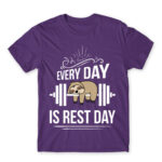 Every day is a rest day Dark Purple Men's Tee for Funny, Laziness