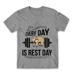 Every day is a rest day Grey Melange Men's T-shirt for Funny, Laziness