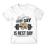 Every day is a rest day White Men's T-shirt for Funny, Laziness