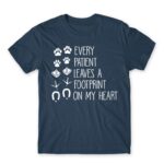 Every patient leaves a footprint on my heart Denim Men's Tee for Veterinary, Work