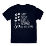 Every patient leaves a footprint on my heart Navy Men's Tee for Veterinary, Work