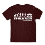 Evolution Burgundy Men's T-shirt for Taxi Driver, Work