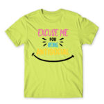 Excuse me for being antisocial Apple Green Men's Tee for Antisocial, Funny