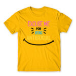 Excuse me for being antisocial Gold Men's T-shirt for Antisocial, Funny