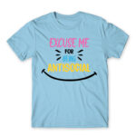 Excuse me for being antisocial Sky Blue Men's T-shirt for Antisocial, Funny