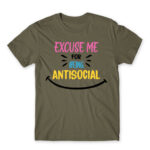 Excuse me for being antisocial Zinc Men's T-shirt for Antisocial, Funny