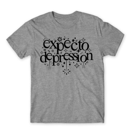 Expecto depression Grey Melange Men's T-shirt for Funny, Seasonal Depression