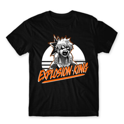 Explosion king Black Men's Tee for Anime, My Hero Academia
