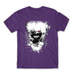 Eyepatch Ghoul Dark Purple Men's Tee for Anime, Tokyo Ghoul