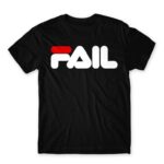Fail Black Men's Tee for Brand Parody, Funny