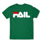 Fail Kelly Green Men's T-shirt for Brand Parody, Funny