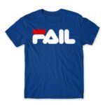 Fail Royal Blue Men's Tee for Brand Parody, Funny