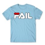 Fail Sky Blue Men's T-shirt for Brand Parody, Funny