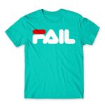 Fail Turquoise Men's T-shirt for Brand Parody, Funny