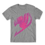 Fairy Tail Tattoo Pink Grey Melange Men's Tee for Anime, Fairy Tail