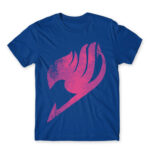 Fairy Tail Tattoo Pink Royal Blue Men's T-shirt for Anime, Fairy Tail