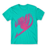 Fairy Tail Tattoo Pink Turquoise Men's T-shirt for Anime, Fairy Tail
