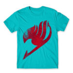 Fairy Tail Tattoo Red Atoll Blue Men's Tee for Anime, Fairy Tail