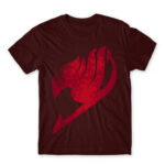 Fairy Tail Tattoo Red Burgundy Men's T-shirt for Anime, Fairy Tail